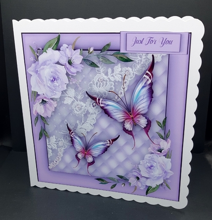 5, Card fronts , Butterflys lace and Roses by Diane  Vermeer