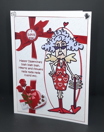 Stella hearts and flowers blah blah blah, quick card by Diane  Vermeer