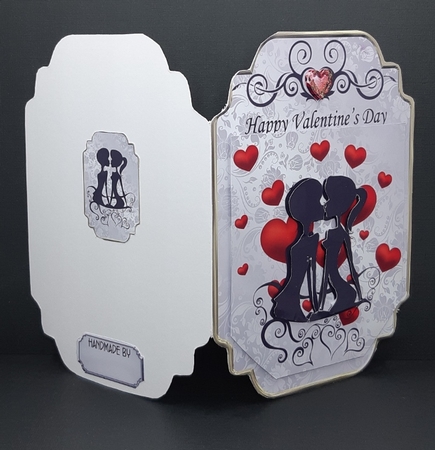 Love Pure and Simple - A5 card front with decoupage by Diane  Vermeer