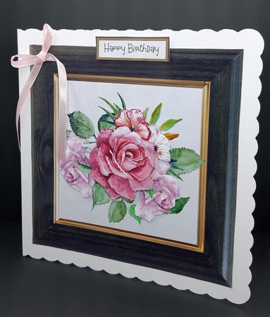 Birthday rose 7x7 by Diane  Vermeer