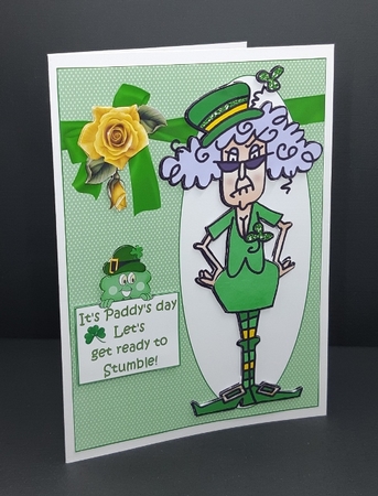 Stella gets ready to stumble on St Patricks day by Diane  Vermeer