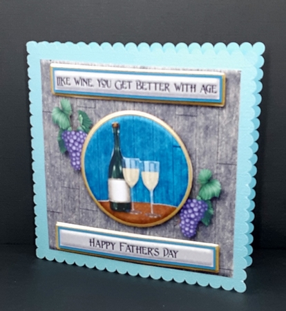 Stop Wine - ing! 5 inch Card Topper  by Diane  Vermeer