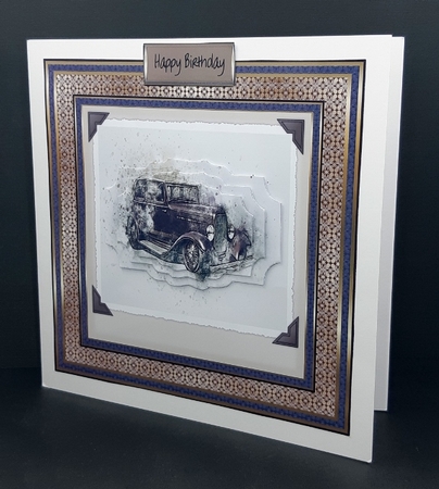 Oldtimer car 7x7 card by Diane  Vermeer