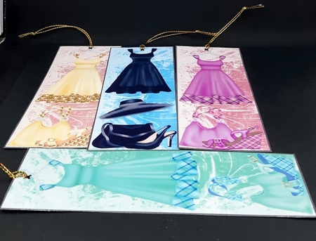 4 Ladies fashion bookmarks/toppers 2 by Diane  Vermeer