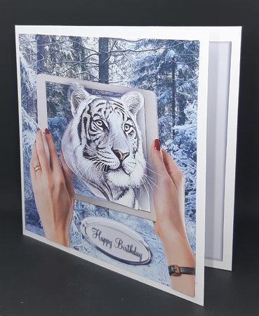 A tiger in a i-pad by Diane  Vermeer