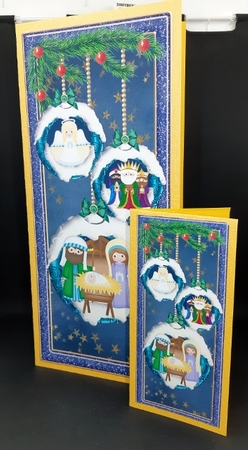 3 Nativity bauble card fronts/toppers by Diane  Vermeer