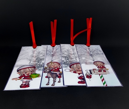Cute Christmas Elf Characters Bookmarks 6 by Diane  Vermeer