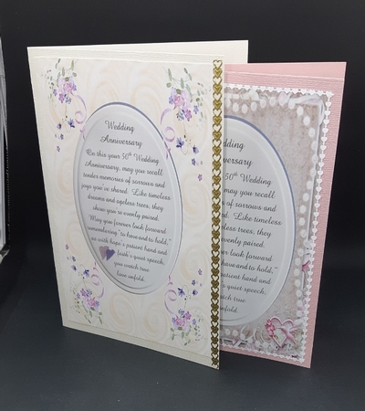 50th Wedding Anniversary Insert Toppers by Diane  Vermeer