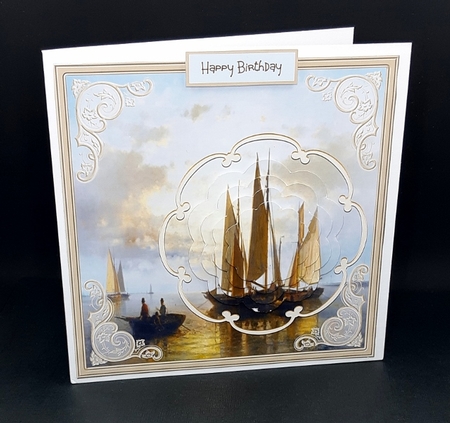 A day fishing 6x6 card by Diane  Vermeer