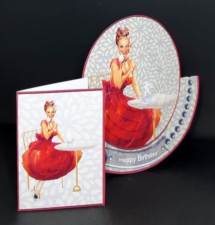 Pin Up Girl Rocker card 2 by Diane  Vermeer