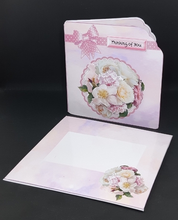Mixed florals corner scalloped card kit by Diane  Vermeer