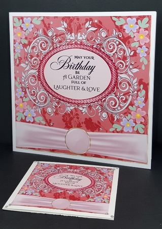 3 Red floral Birthday verse card fronts/toppers by Diane  Vermeer