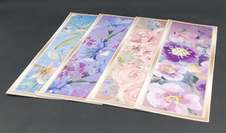 Gold Edged Floral Bookmarks by Diane  Vermeer
