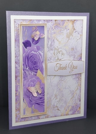 Purple Flowers and Butterflies 5x7 Topper by Diane  Vermeer