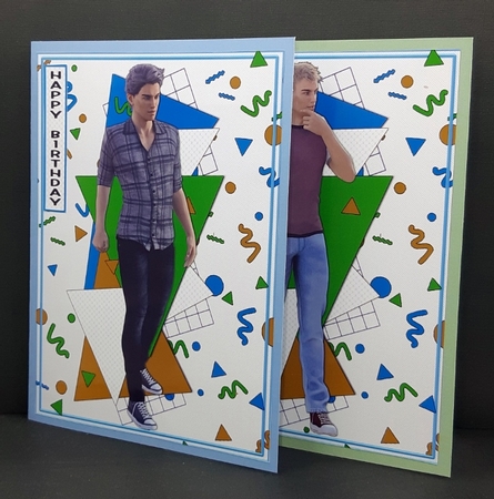 YOUNG MAN, TEEN BOY, DOUBLE CARD FRONTS 2 by Diane  Vermeer