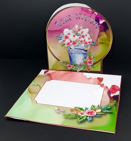 Christmas Flowers 2 - Cut and Fold Card by Diane  Vermeer