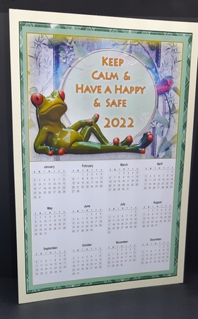 Mini Kit- A4 Green Frog Calendar for 2025 /no.# 21 by Diane  Vermeer