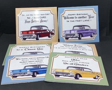 6 1950s car toppers by Diane  Vermeer