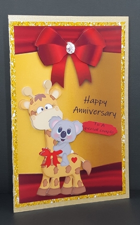 Cute Anniversary - Giraffe & Koala by Diane  Vermeer