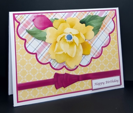 Golden Floral Envelope Card by Diane  Vermeer