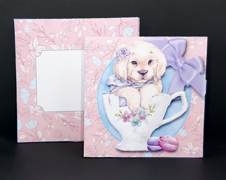 Pup in a Cup - Tent Card by Diane  Vermeer