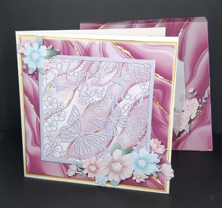 Flowers & Butterflies  by Diane  Vermeer