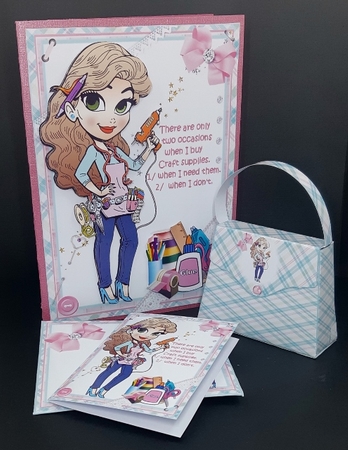 The craft Queen and her supplies mini kit by Diane  Vermeer
