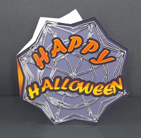 Spider Web Shaped Halloween Card by Diane  Vermeer
