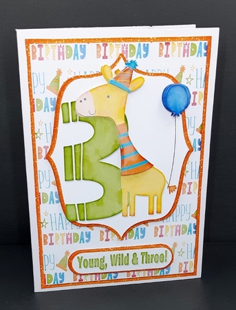 Third Birthday Giraffe by Diane  Vermeer