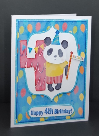 Fourth Birthday Panda by Diane  Vermeer
