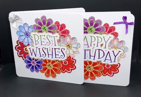 Birthday Floral Toppers Set 2 by Diane  Vermeer