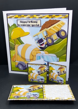 Construction trucks by Diane  Vermeer