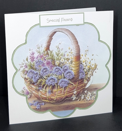 Basket of flowers topper 6x6 by Diane  Vermeer