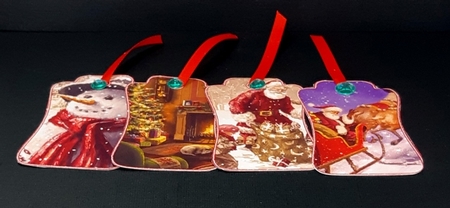 Christmas Vintage Tags #4 by Diane  Vermeer
