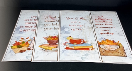 Autumn Reading 4 x Bookmarks 2 by Diane  Vermeer
