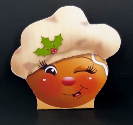 GINGERBREAD GIRL HEAD GIFT BOX by Diane  Vermeer