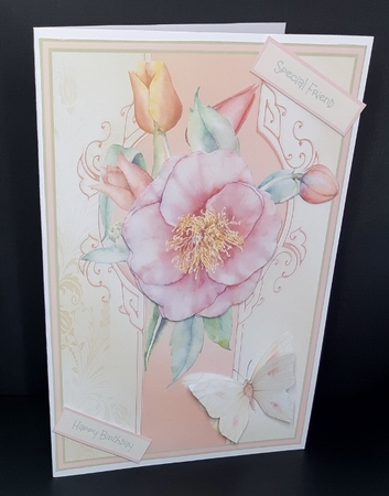Anniversary rose A5 card by Diane  Vermeer