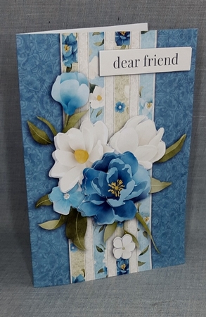 Magnolia 5x7 Inch 3D Decoupage Card with Insert and Sentiments by Diane  Vermeer