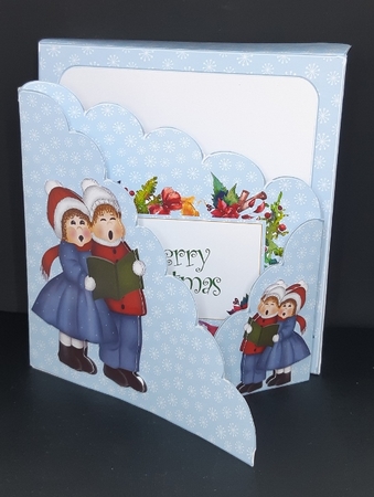 Carol Singers scalloped tri fold card by Diane  Vermeer
