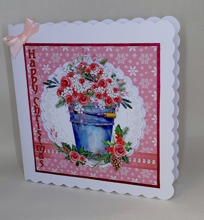 Pink Roses in watering can by Diane  Vermeer