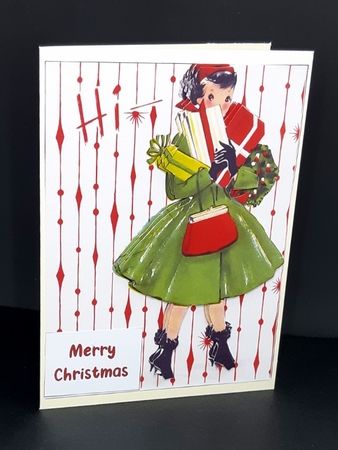 Vintage Christms Shopping by Diane  Vermeer