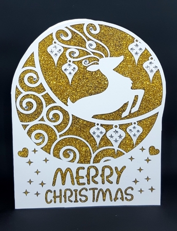 Merry Christmas Reindeer Quick Card by Diane  Vermeer
