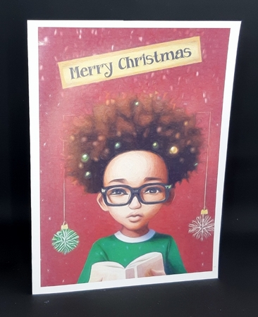 Young Girl Christmas Quick Print Card by Diane  Vermeer