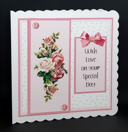 7 Inch Square Floral Topper by Diane  Vermeer