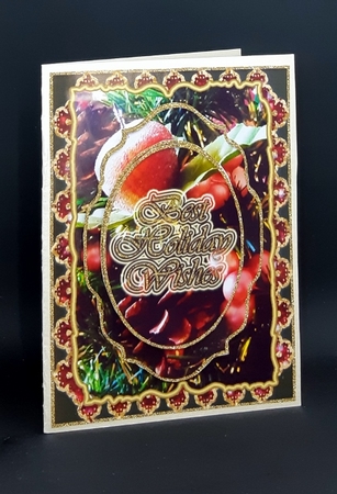 Happy Holidays Pyramid Card Front or Topper by Diane  Vermeer
