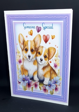 A5, Spring Pups Card and Insert by Diane  Vermeer