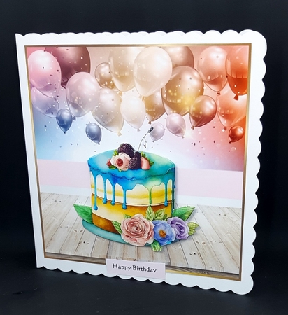 Birthday Cake Bright Color Quick Card by Diane  Vermeer