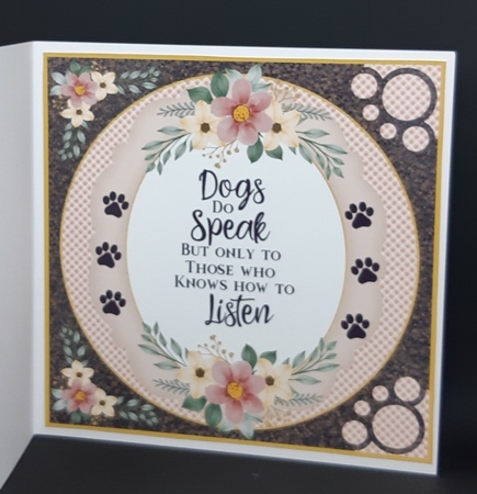 Floral puppy insert 5 by Diane  Vermeer