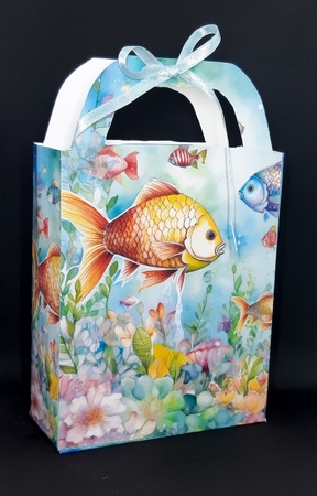 Floral fish gift bag 5 by Diane  Vermeer