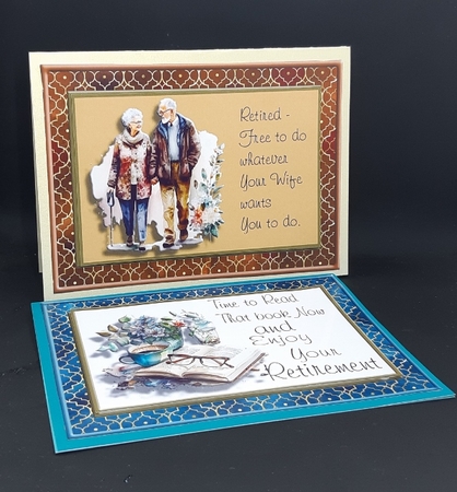 Two Quick cut Retirement Toppers by Diane  Vermeer